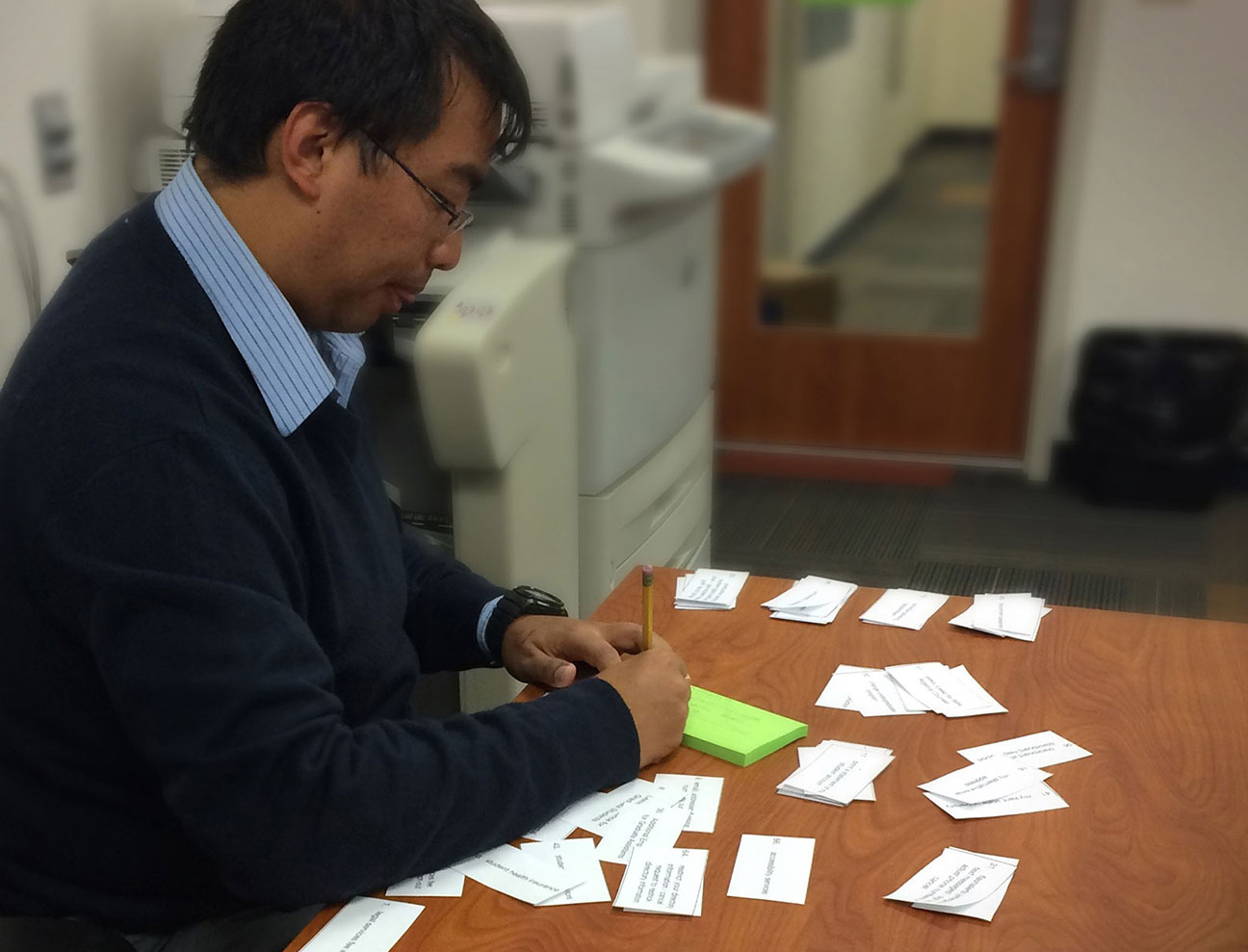 Open card sort for student categories